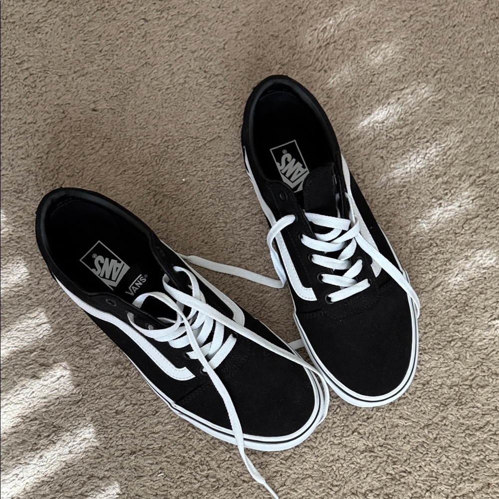 Vans women’s  Classic Black and White Sneakers